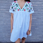 Afbeelding in Gallery-weergave laden, Ibiza dress with flowers (playsuit)
